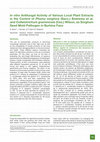 Research paper thumbnail of In vitro Antifungal Activity of Various Local Plant Extracts in the Control of Phoma sorghina (Sacc.) Boerema et al. and Colletotrichum graminicola (Ces.) Wilson, as Sorghum Seed Mold Pathogen in Burkina Faso