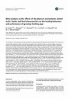 Research paper thumbnail of Meta-analysis on the effects of the physical environment, animal traits, feeder and feed characteristics on the feeding behaviour and performance of growing-finishing pigs