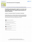 Research paper thumbnail of Classifying physiographic regimes on terrain and hydrologic factors for adaptive generalization of stream networks