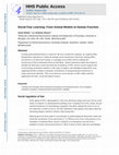 Research paper thumbnail of Social Fear Learning: from Animal Models to Human Function