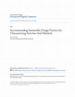 Research paper thumbnail of Recommending sustainable design practices by characterising activities and mindsets