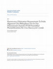 Research paper thumbnail of Fluorescence Polarization Measurements to Probe Alignment of a Bithiophene Dye in One-Dimensional Channels of Self-Assembled Phenylethynylene Bis-Urea Macrocycle Crystals