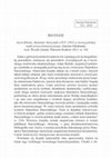 Research paper thumbnail of Adam Redzik, Stanisław Starzyński (1853–1935) a rozwój polskiej nauki prawa konstytucyjnego, Instytut Allerhanda, wyd. Wysoki Zamek, Warszaw-Kraków 2012, ss. 356