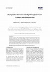 Research paper thumbnail of Drying Effect of Normal and High Strength Concrete Cylinders with Different Sizes