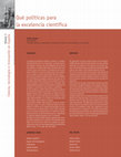 Research paper thumbnail of Qué políticas para la excelencia científica