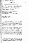 Research paper thumbnail of Ley de Fomento y Coordinación General de la Investigación Científica y Técnica: las razones de una propuesta de organización para la Investigación y el Desarrollo