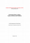 Research paper thumbnail of Technology Policy in Spain: Issues, Concerns and Problems