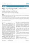 Research paper thumbnail of Behcet disease presenting initially as isolated recurrent aphthous ulcers only: A case report