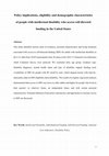 Research paper thumbnail of Policy Implications, Eligibility, and Demographic Characteristics of People With Intellectual Disability Who Access Self-Directed Funding in the United States