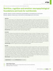 Research paper thumbnail of Nutrição, cognição e emoção: bases e instrumentos neuropsicológicos para nutricionistas