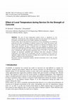 Research paper thumbnail of Effect of Local Temperature during Service On the Strength of Concrete