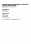 Research paper thumbnail of Psychological distress following wildfires disaster in a rural part of Greece: a case-control population-based study