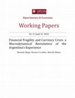 Research paper thumbnail of Financial Fragility and Currency Crisis: a Macrodynamical Revisitation of the Argentina's Experience