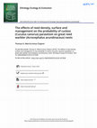 Research paper thumbnail of The effects of reed density, surface and management on the probability of cuckoo (<i>Cuculus canorus</i>) parasitism on great reed warbler (<i>Acrocephalus arundinaceus</i>) nests