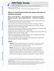 Research paper thumbnail of Effects of a brief ED-based alcohol and violence intervention on depressive symptoms