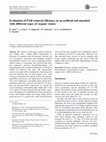 Research paper thumbnail of Evaluation of PAH removal efficiency in an artificial soil amended with different types of organic wastes