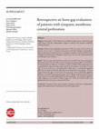 Research paper thumbnail of Retrospective air bone gap evaluation of patients with tympanic membrane central perforation