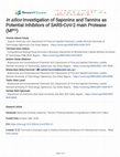 Research paper thumbnail of In silico Investigation of Saponins and Tannins as Potential Inhibitors of SARS-CoV-2 main Protease (Mpro)