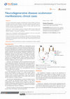 Research paper thumbnail of Neurodegenerative diseases oculomotor manifestations. clinical cases