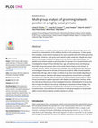 Research paper thumbnail of Multi-group analysis of grooming network position in a highly social primate