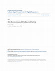 Research paper thumbnail of The economics of predatory pricing