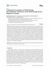 Research paper thumbnail of Community Acceptance of Wind Energy Developments: Experience from Wind Energy Scarce Regions in Europe