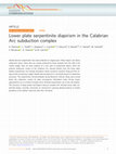 Research paper thumbnail of Lower plate serpentinite diapirism in the Calabrian Arc subduction complex