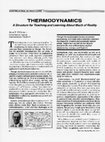 Research paper thumbnail of Thermodynamics: A Structure for Teaching and Learning About Much of Reality