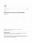 Research paper thumbnail of Mos Americanus or Common Law in Partibus Infidelium