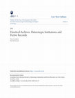 Research paper thumbnail of Heretical Archives: Heterotopic Institutions and Fictive Records