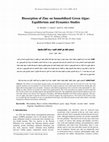 Research paper thumbnail of Biosorption of Zinc on Immobilized Green Algae: Equilibrium and Dynamics Studies