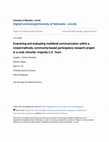 Research paper thumbnail of Examining and evaluating multilevel communication within a mixed-methods, community-based participatory research project in a rural, minority–majority U.S. Town