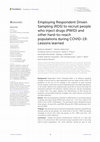 Research paper thumbnail of Employing Respondent Driven Sampling (RDS) to recruit people who inject drugs (PWID) and other hard-to-reach populations during COVID-19: Lessons learned