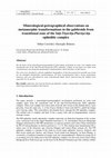 Research paper thumbnail of Mineralogical-petrographical observations on metamorphic transformations in the gabbroids from transitional zone of the Iuti-Tisovita-Plavisevita ophiolitic complex