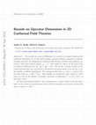 Research paper thumbnail of Bounds on operator dimensions in 2D conformal field theories