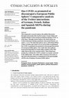 Research paper thumbnail of Has COVID-19 promoted or discouraged a European Public Sphere? Comparative analysis of the Twitter interactions of German, French, Italian and Spanish MEPSs during the pandemic