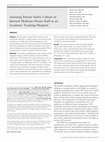 Research paper thumbnail of Assessing patient safety culture of internal medicine house staff in an academic teaching hospital