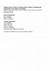 Research paper thumbnail of Helping Women Victims of Intimate Partner Violence: Comparing the Approaches of Two Health Care Settings