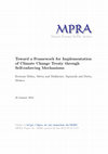 Research paper thumbnail of Toward a framework for implementation of climate change treaty through self-enforcing mechanisms