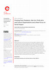 Research paper thumbnail of Pivoting post-pandemic: Not-for-profit arts and culture organisations and a new focus on social impact