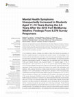 Research paper thumbnail of Mental Health Symptoms Unexpectedly Increased in Students Aged 11–19 Years During the 3.5 Years After the 2016 Fort McMurray Wildfire: Findings From 9,376 Survey Responses