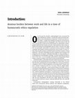 Research paper thumbnail of Introduction: Anxious borders between work and life in a time of bureaucratic ethics regulation