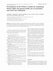 Research paper thumbnail of Development of the ITHACA Toolkit for monitoring human rights and general health care in psychiatric and social care institutions