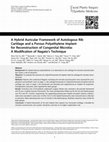 Research paper thumbnail of A Hybrid Auricular Framework of Autologous Rib Cartilage and a Porous Polyethylene Implant for Reconstruction of Congenital Microtia: A Modification of Nagata's Technique