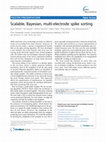 Research paper thumbnail of Scalable, Bayesian, multi-electrode spike sorting