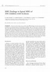 Research paper thumbnail of MRI Findings in Spinal MRI of 306 Children with Scoliosis