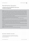 Research paper thumbnail of Rendimiento Quesero: Su predicción como una herramienta para evaluar el proceso de elaboración