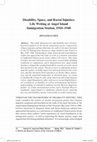 Research paper thumbnail of Disability, Space, and Racial Injustice: Life Writing at Angel Island Immigration Station, 1910-1940. Journal of American Ethnic History 43.3 (Spring 2024): 34-56  [uncorrected proofs]