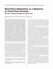 Research paper thumbnail of Short-Term Adaptations as a Response to Travel Time Increases: Results of Stated-Adaptation Experiment