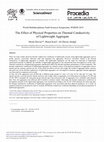 Research paper thumbnail of The Effect of Physical Properties on Thermal Conductivity of Lightweight Aggregate